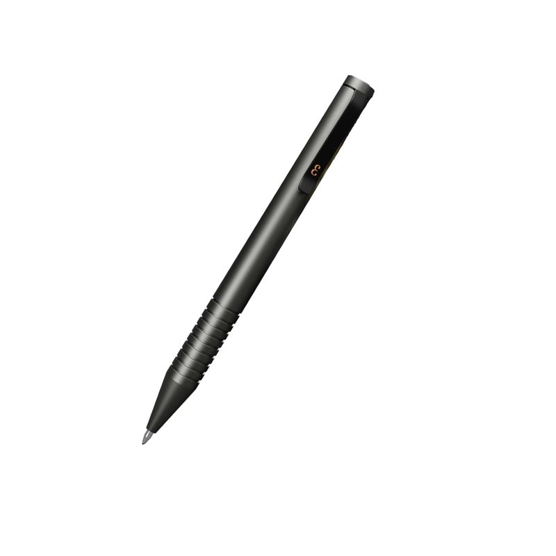 Everyman Gunmetal Grafton Twist Refillable 0.7mm Gel Ink Pen | Sleek Anodized Aluminum Pocket Pen with Grooved Grip | Smooth Writing EDC Ink Pen for Office, Travel, Work & Gifting - Image 1